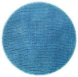 Коврик для ванной круглый из микрофибры Шенилл в рулоне d 50cм синий арт. 71451/12*